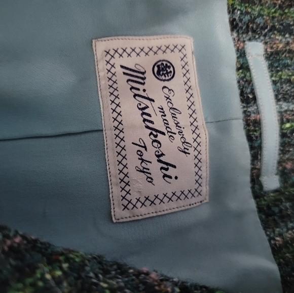 Vntg Mitsukoshi Striped Blazer in Green Size Small? - Picture 14 of 14